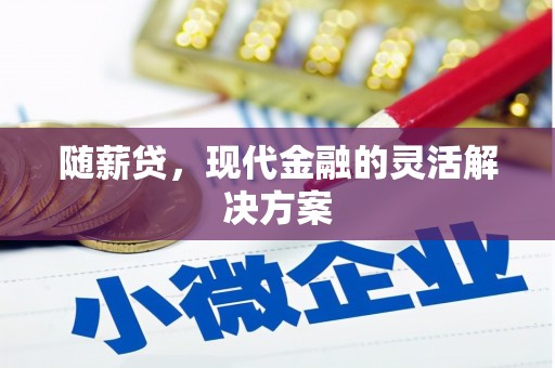 浦口随薪贷，现代金融的灵活解决方案