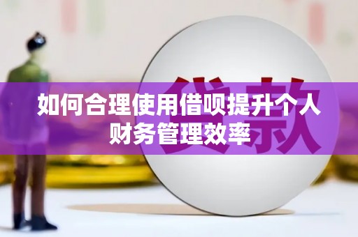 浦口如何合理使用借呗提升个人财务管理效率