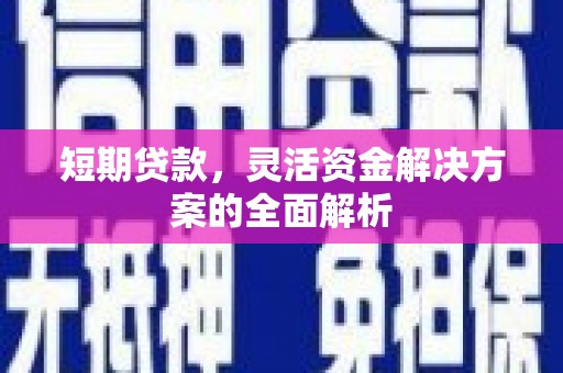 浦口短期贷款，灵活资金解决方案的全面解析