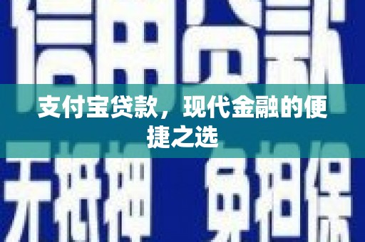 浦口支付宝贷款，现代金融的便捷之选