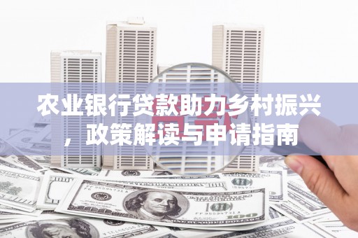 浦口农业银行贷款助力乡村振兴，政策解读与申请指南